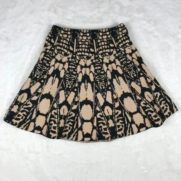 WOW COUTURE Tan/Black "Sweater Knit' A-Line Skirt NWOT Size SMALL - Picture 7 of 9